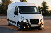 Renault Master 2011-2023 гг. Передняя защита ST016 Black (нерж. сталь) фото 1
