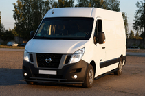 Renault Master 2011-2023 гг. Передняя защита ST016 Black (нерж. сталь) фото 3