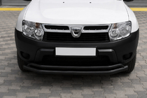 Renault Duster 2008–2017 гг. Передняя защита ST017 Black (нерж. сталь) фото 3