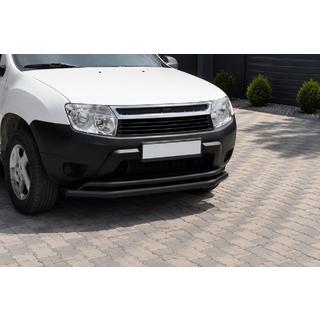 Передняя защита ST017 Black (нерж. сталь) Renault Duster 2008–2017 гг. фото 1