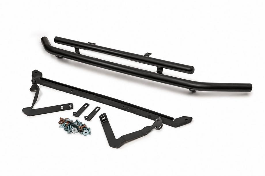 Volkswagen Caddy 2010-2015 гг. Передний двойной кенгурятник 60/48 мм Black (нерж.) Фото 2