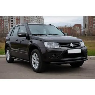 Передняя двойная дуга 60/42мм Black (нерж.) фото 3