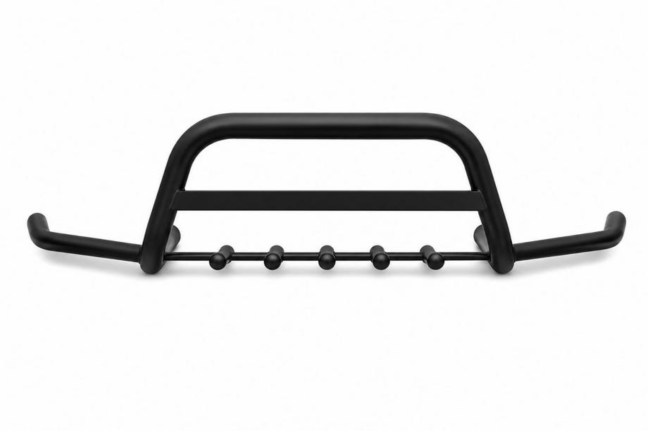 Nissan Interstar 2002-2010 гг. Передняя дуга с усами WT003 Plus Black (нерж.) Image