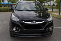 Hyundai IX-35 2010-2015 гг. Передняя дуга ST014-2 Black (нерж. сталь) фото 1