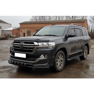 Передняя дуга ST015 Black (2015+, нерж. сталь) Toyota Land Cruiser 200 2007-2021 гг. фото 3