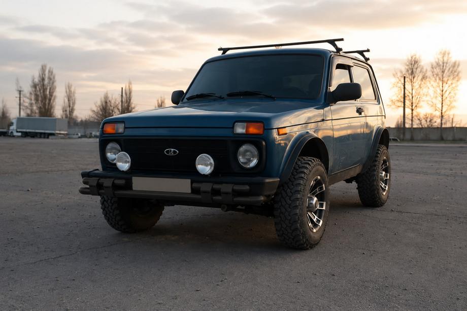 Lada Niva и Urban 1977- гг. Передняя дуга ST015 Black (нерж.) Фото 2