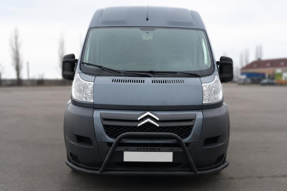Citroen Jumper 2007-2025 гг. Передняя дуга ST019 Black (нерж.) Image