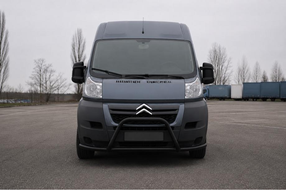 Fiat Ducato 2006-2025 гг. Передняя дуга ST019 Black (нерж.) Image