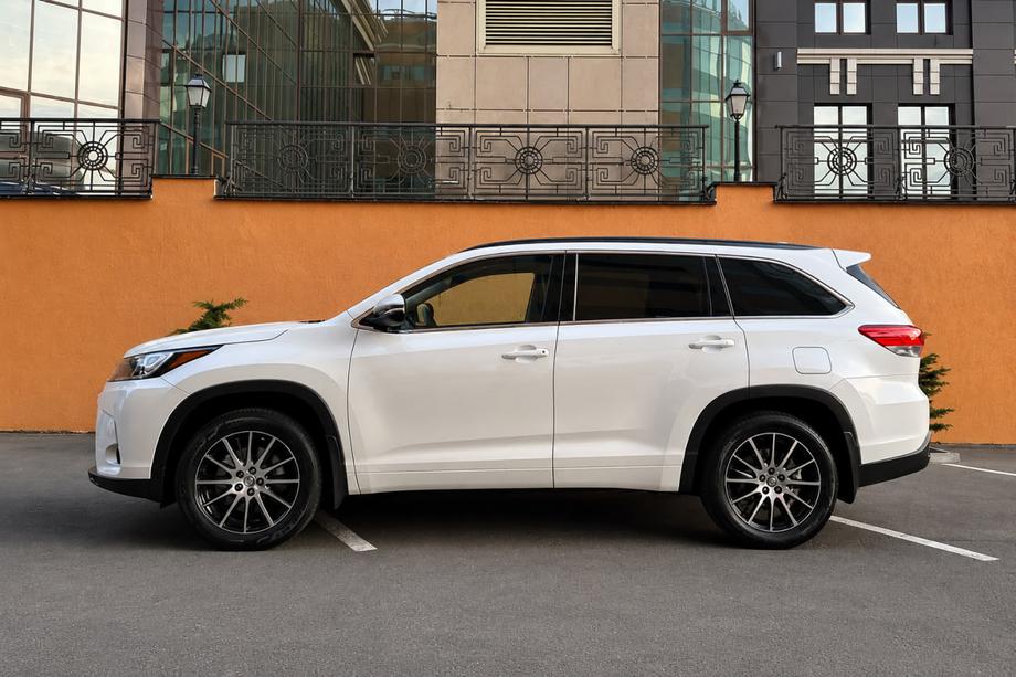 Toyota Highlander 2013-2019 гг. Интегрированные рейлинги на крышу черные OEM (ABS-пластик) Фото 2