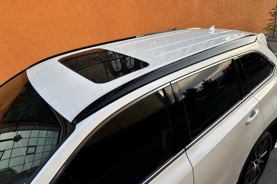 Toyota Highlander 2013-2019 гг. Интегрированные рейлинги на крышу черные OEM (ABS-пластик) Фото 1