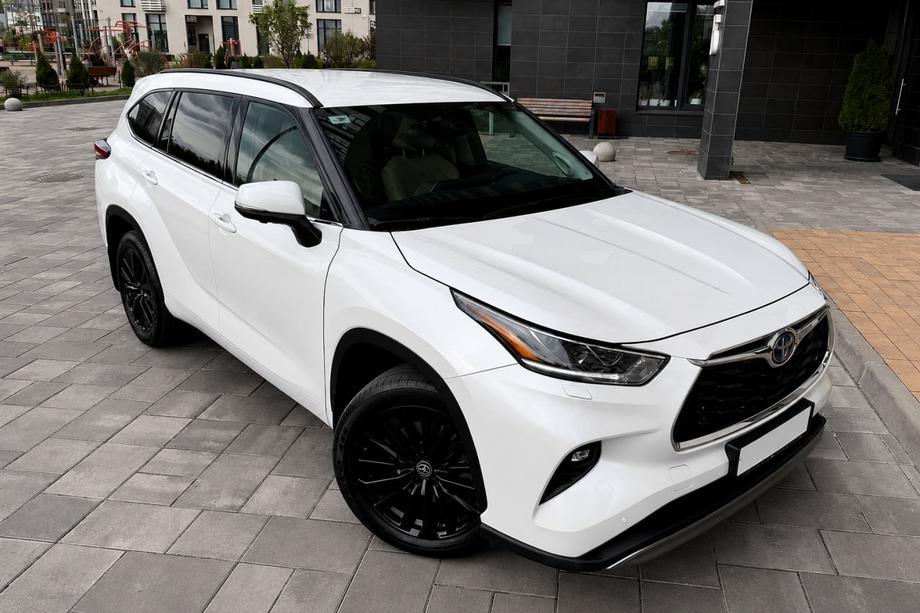 Toyota Highlander 2019- гг. Рейлинги на крышу черные OEM (ABS-пластик) Image