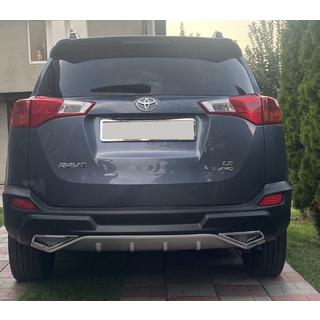 Накладка на задний бампер PZ415-X0462-00 (2013-2016) Toyota Rav 4 2013-2018 гг. фото 1