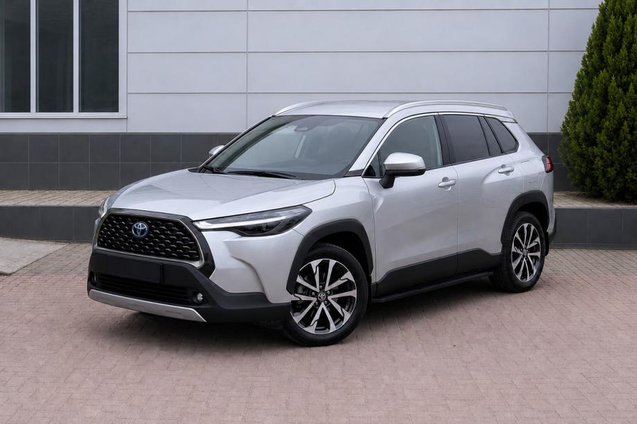 Toyota Corolla Cross 2020- гг. Интегрированные рейлинги OEM, серые (Алюминий) Фото 4