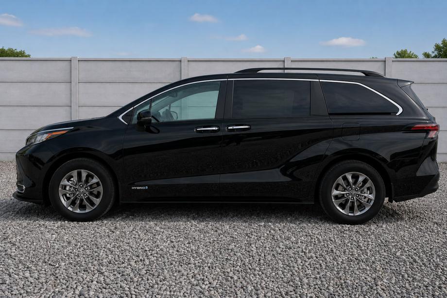 Toyota Sienna 2020- гг. Интегрированные рейлинги черные OEM (Алюминий) Фото 1