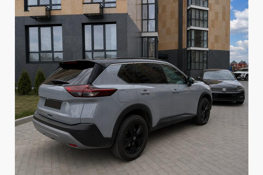 Nissan X-trail T33/Rogue 2022- гг. Интегрированные рейлинги черные OEM (ABS-пластик, установка на болты) Фото 2