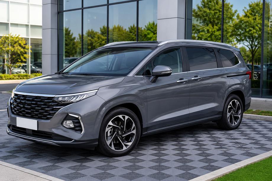 Hyundai Custo 2021– гг. Интегрированные рейлинги серые OEM (ABS-пластик, установка на клей) Фото 1