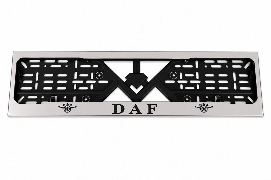 DAF Рамка Номерного Знака Хром (1 шт, Нержавеющая Сталь) Image