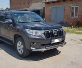 Toyota Land Cruiser Prado 150 2009-2023 гг. Передняя защита ST014 (нержавейка) фото 11