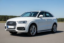 Audi Q3 2011-2019 гг. Боковые Подножки Allmond White (2 шт., Алюминий) фото 1