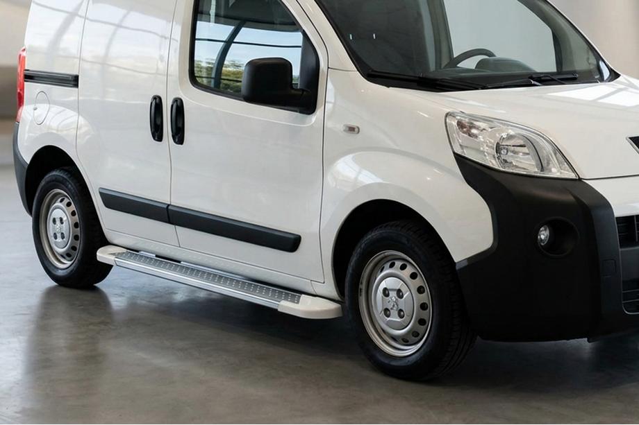 Citroen Nemo 2007-2017 гг. Боковые Подножки Allmond White (2 шт., Алюминий) Image