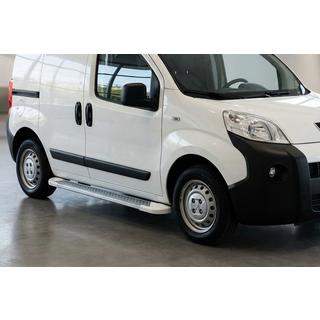 Боковые Подножки Allmond White (2 шт., Алюминий) Peugeot Bipper 2008-2017 гг. фото 1