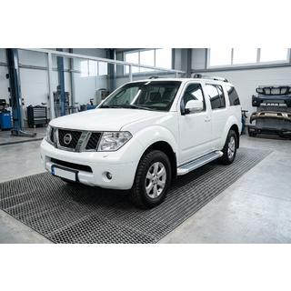 Боковые Подножки Allmond White (2 шт., Алюминий) Nissan Pathfinder R51 2005-2014 гг. фото 1