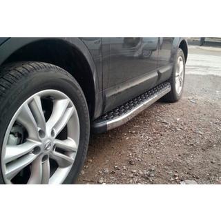 Боковые Подножки BlackLine (2 шт, Алюминий) Nissan Qashqai 2010-2014 гг. фото 1
