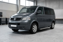Volkswagen T5 Multivan 2003–2010 гг. Боковые Подножки BlackLine (2 шт, Алюминий) Длинная База фото 3
