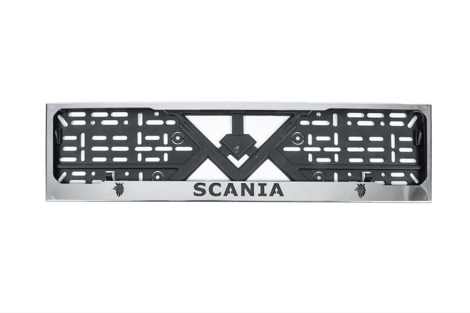 Scania Рамка Номерного Знака Хром (1 шт, Нержавеющая Сталь) Image