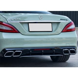 Задний диффузор с хромированными насадками выхлопа (2015-2018, Дизайн GT63) фото 3