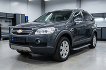 Chevrolet Captiva 2006-2019 гг. Боковые Подножки BlackLine (2 шт., Алюминий) фото 1