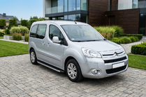 Citroen Berlingo 2008-2018 гг. Боковые Подножки BlackLine (2 шт, Алюминий) фото 1
