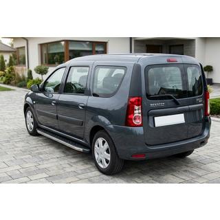 Боковые Подножки BlackLine (2 шт, Алюминий) Renault Logan MCV 2005-2013 гг. фото 1