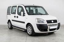 Fiat Doblo I 2005-2010 гг. Боковые Подножки BlackLine (2 шт, Алюминий) фото 1