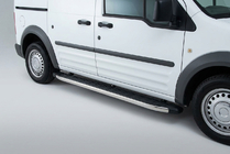 Ford Connect 2010-2013 гг. Боковые Подножки BlackLine (2 шт, Алюминий) фото 1