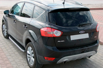 Ford Kuga 2008-2013 гг. Боковые Подножки BlackLine (2 шт, Алюминий) фото 1