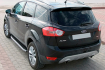 Ford Kuga/Escape 2013-2019 гг. Боковые Подножки BlackLine (2шт, Алюминий) фото 1
