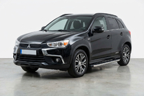 Mitsubishi ASX 2010-2023 гг. Боковые Подножки BlackLine (2 шт, Алюминий) фото 1