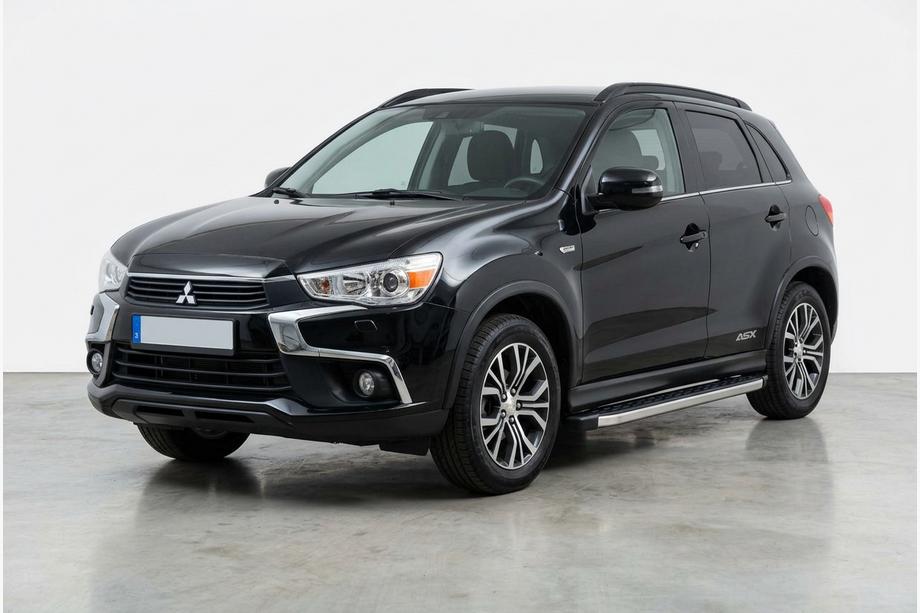 Mitsubishi ASX 2010-2023 гг. Боковые Подножки BlackLine (2 шт, Алюминий) Image