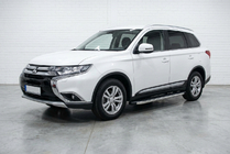 Mitsubishi Outlander 2012-2021 гг. Боковые Подножки BlackLine (2 шт, Алюминий) фото 1