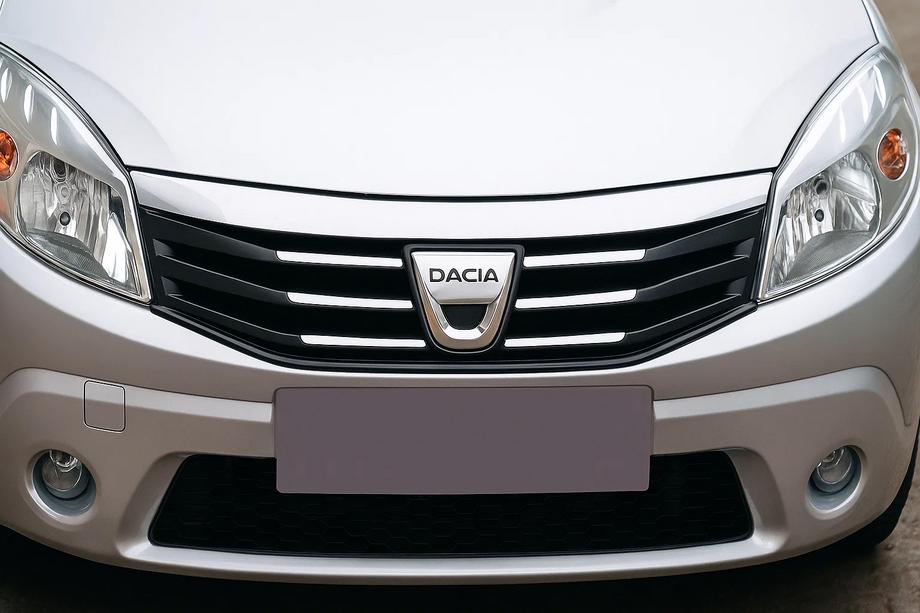 Dacia Sandero 2007-2013 гг. Накладка на переднюю решетку (нержавейка) Image