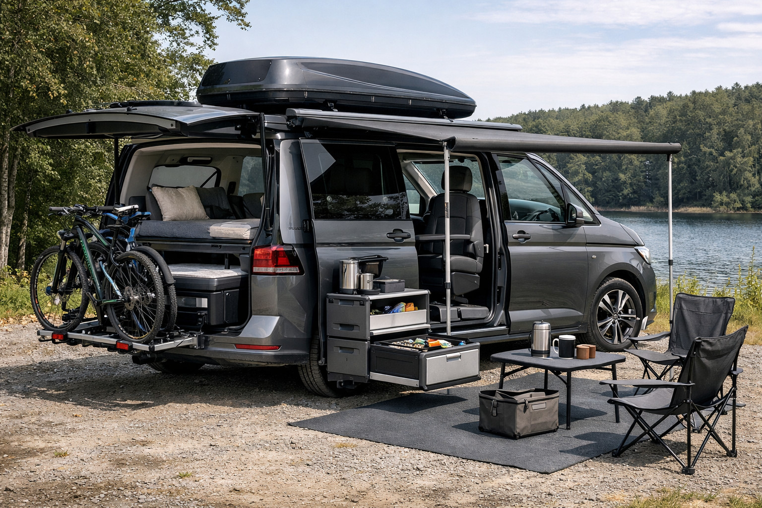 Что установить на Volkswagen Caravelle T7 для семейных поездок и трансформации салона