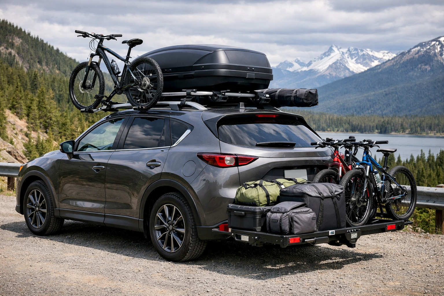 Что поставить на Mazda CX-5 2017+ для путешествий и багажа на крыше