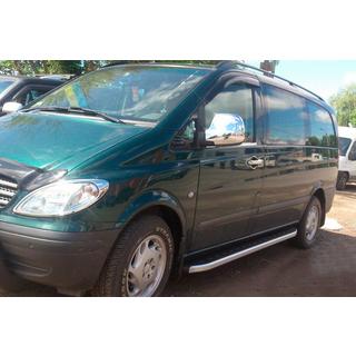 Боковые пороги Fullmond (2 шт., алюминий) Mercedes Vito W639 2004-2014 гг. фото 2