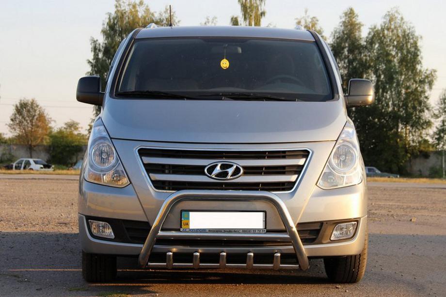 Hyundai H300, H1, Starex 2008-2020 гг. Передний силовой бампер WT003-2 (нержавейка) Фото 4