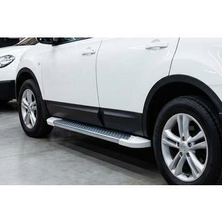 Боковые Подножки Allmond White (2 шт., Алюминий) Nissan Qashqai 2010-2014 гг. фото 1
