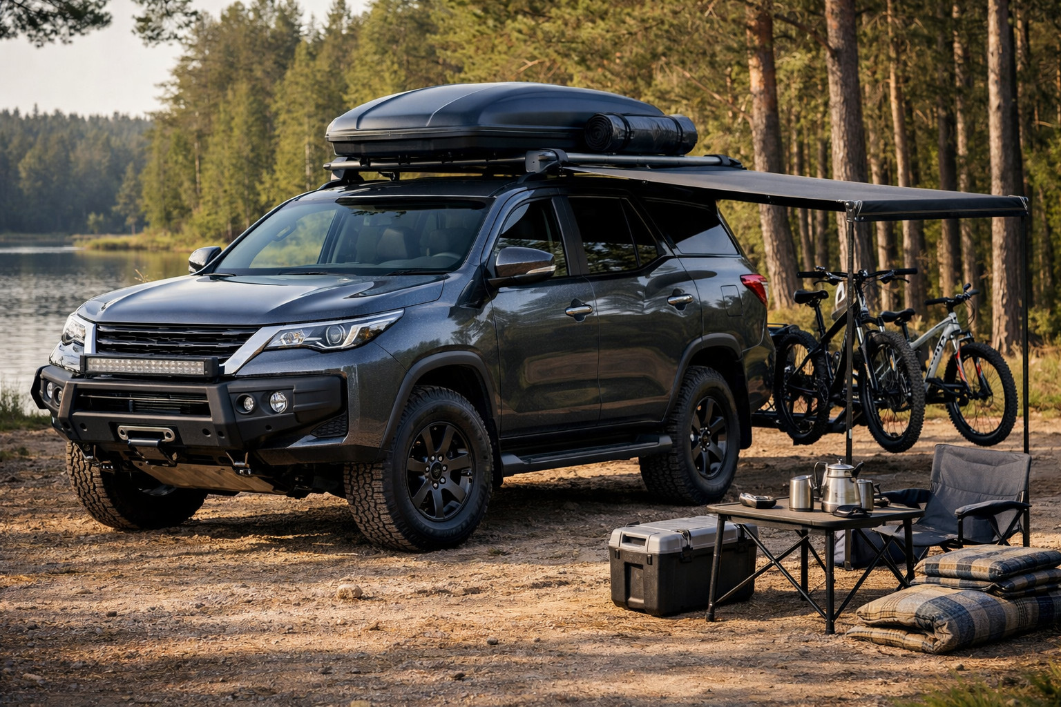 Что поставить на Toyota Fortuner после покупки: семья и природа