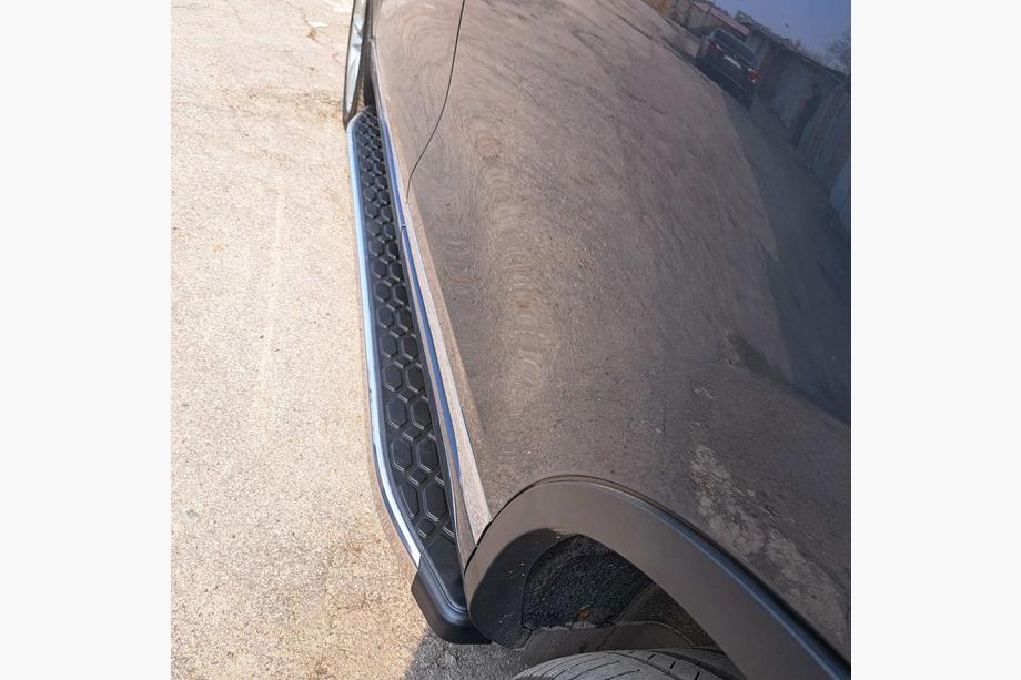 Volkswagen Touareg 2010-2018 гг. Боковые Подножки BlackLine (2 шт, Алюминий) Фото 7