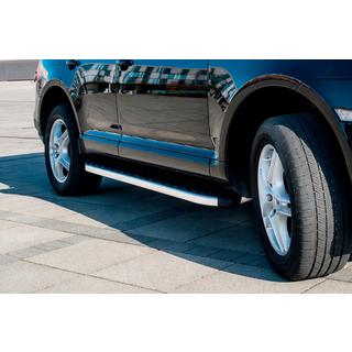 Боковые Подножки BlackLine (2 шт, Алюминий) Volkswagen Touareg 2002–2010 гг. фото 2