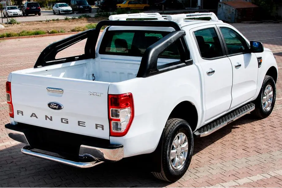Ford Ranger 2011–2022 гг. Боковые Подножки BlackLine (2 шт, Алюминий) Image